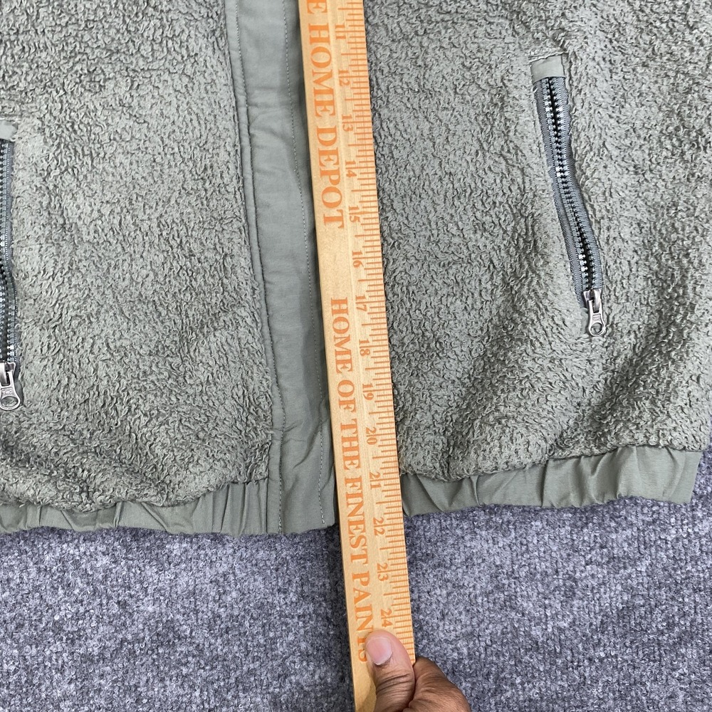 Vuori Sherpa Fleece Jacket Womens Medium Green Full Zip Lined Pockets Cozy - Picture 8 of 12